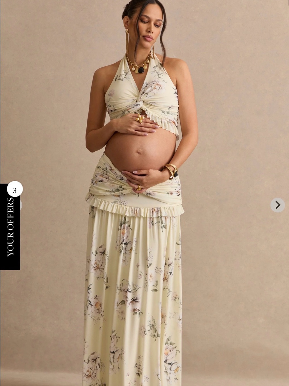 Club L Floral 2 Piece (Maternity & Non Maternity)